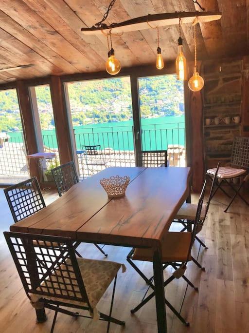 Romantic Home Stone With Amazing View Lake Of Como And Oleandra Laglio Exteriér fotografie