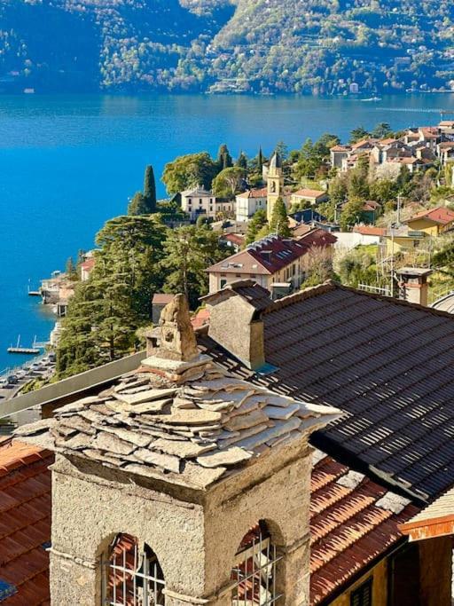 Romantic Home Stone With Amazing View Lake Of Como And Oleandra Laglio Exteriér fotografie