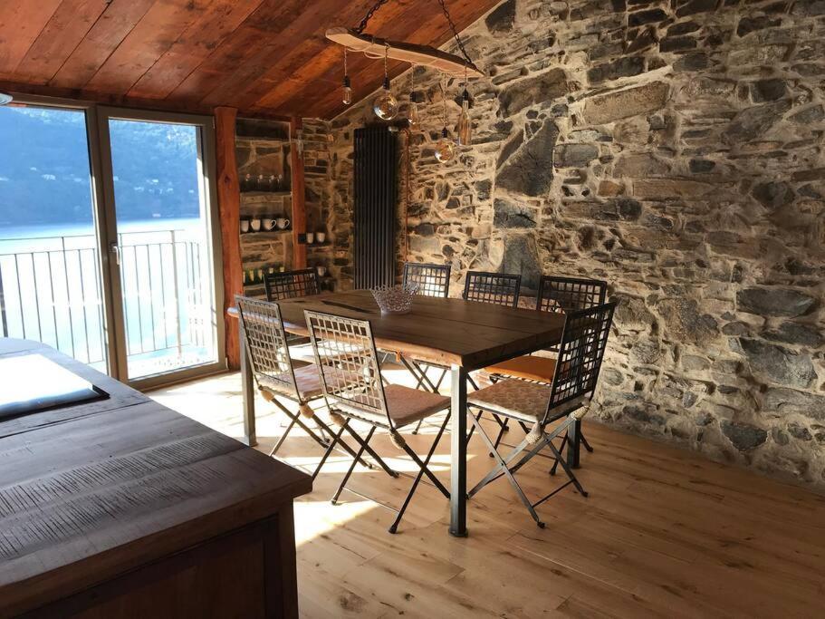 Romantic Home Stone With Amazing View Lake Of Como And Oleandra Laglio Exteriér fotografie